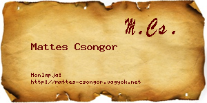 Mattes Csongor névjegykártya